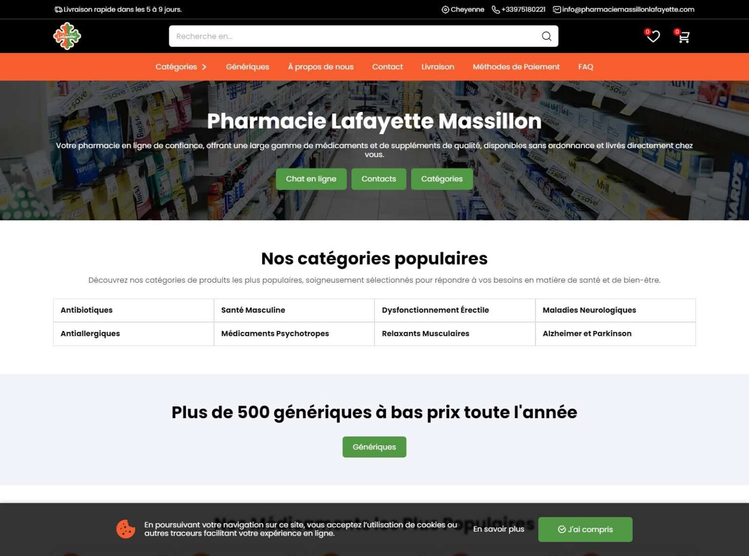 Meilleurs médicaments en vente libre chez Pharmacie Lafayette Massillon pour soulager les maux courants